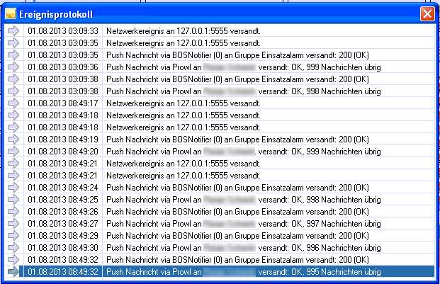 3:09 Uhr: 2 Schleifen, 2 Ereignisse<br />8:49 Uhr: 2 Schleifen, 5 Ereignisse