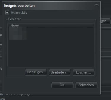 und da dann einfach die benutzer eingeben die die aktion kriegen sollen